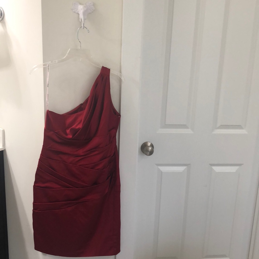 David’s bridal satin bridesmaid dress
